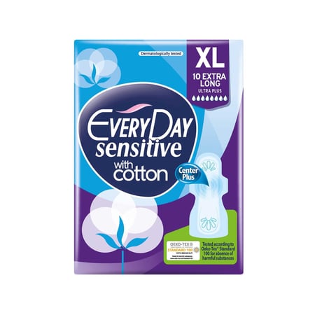 Everyday Sanitary Towels Sensitive Ultra Plus Extra Long / Σερβιέτες 10 Τεμ