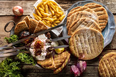 elviart authentic greek pita bread serving suggestion