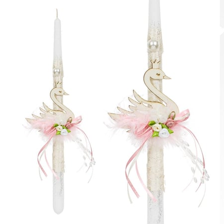 Easter Candle Wooden Swan