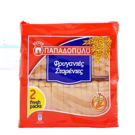 Papadopoulou Rusks / Φρυγανιές Σταρένιες 255g