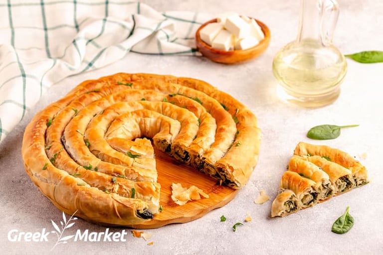 feta and spianch pie greek market greek food