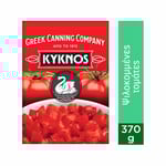 Kyknos Tomato Chopped Peeled / Κύκνος Τοματάκι Ψιλοκομμένο Αποφλοιωμένο Ελαφρώς Συμπυκνωμένος 370g
