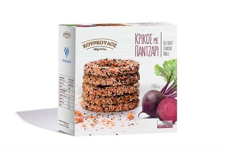 Bread Rings with Beetroot Kritsini