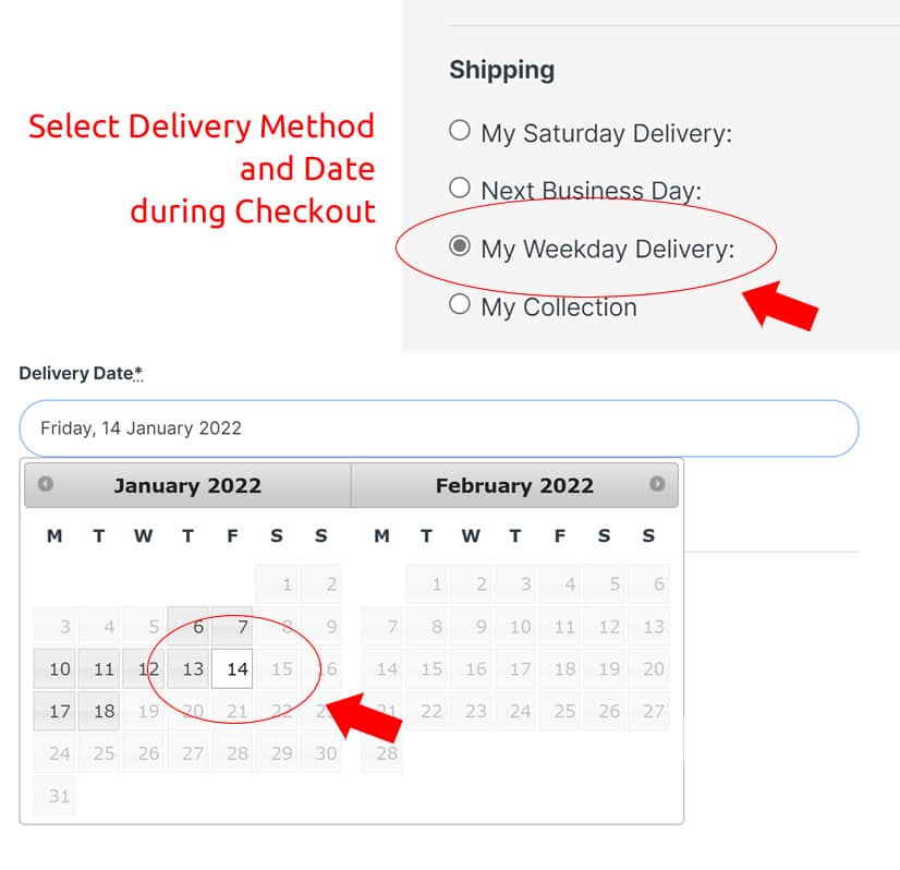 Greek Market Delivery. Select your delivery day.