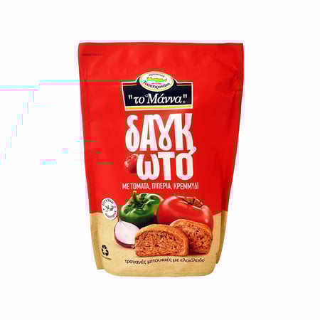 To Manna Rusks with Tomato Pepper Onion