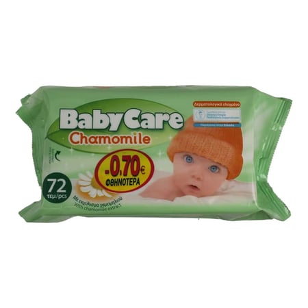 BabyCare Chamomile / Μωρομάντηλα Χαμομήλι (72 τεμ)