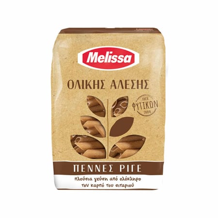 Melissa Whole Wheat Penne Rigate / Πέννες Ριγέ Ολικής Άλεσης 500g