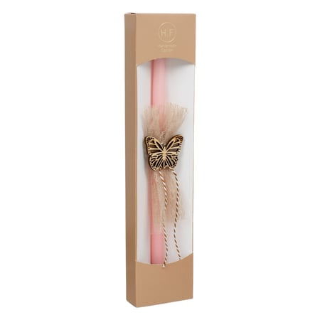 Easter Candle Wooden Butterfly