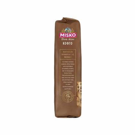 Misko Tubetti Whole Wheat / Πάστα Ζυμαρικών Ολικής Άλέσης Κοφτό 500g