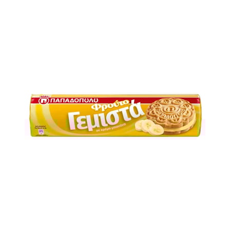 Papadopoulou Banana Sandwich Biscuits / Παπαδοπούλου Γεμιστά Μπισκότα Μπανάνα 200g