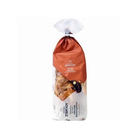 Stergiou Brioche with Hazelnut Pralina / Στεργίου Τσουρέκι με γέμιση Πραλίνα Φουντουκιού 450g
