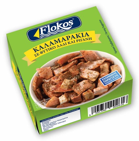 Flokos Squids in oil & oregano / Καλαμαράκια σε Φυτικό Λάδι με Ρίγανη 150g