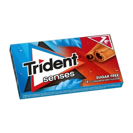 Trident Senses Cinnamon Sugar Free 27g / Τσίχλα Κανέλα