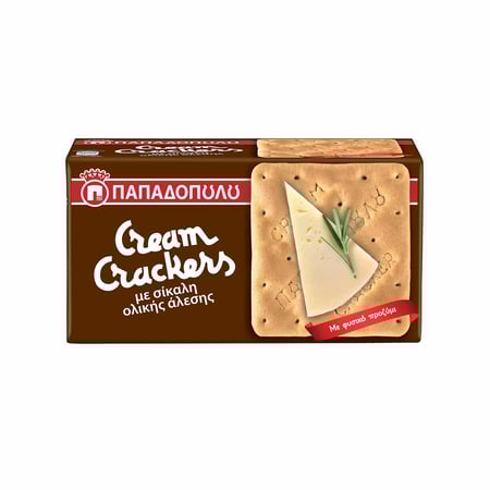 Papadopoulou Cream Crackers Rye / Παπαδοπούλου Κράκερς Σίκαλης 175g