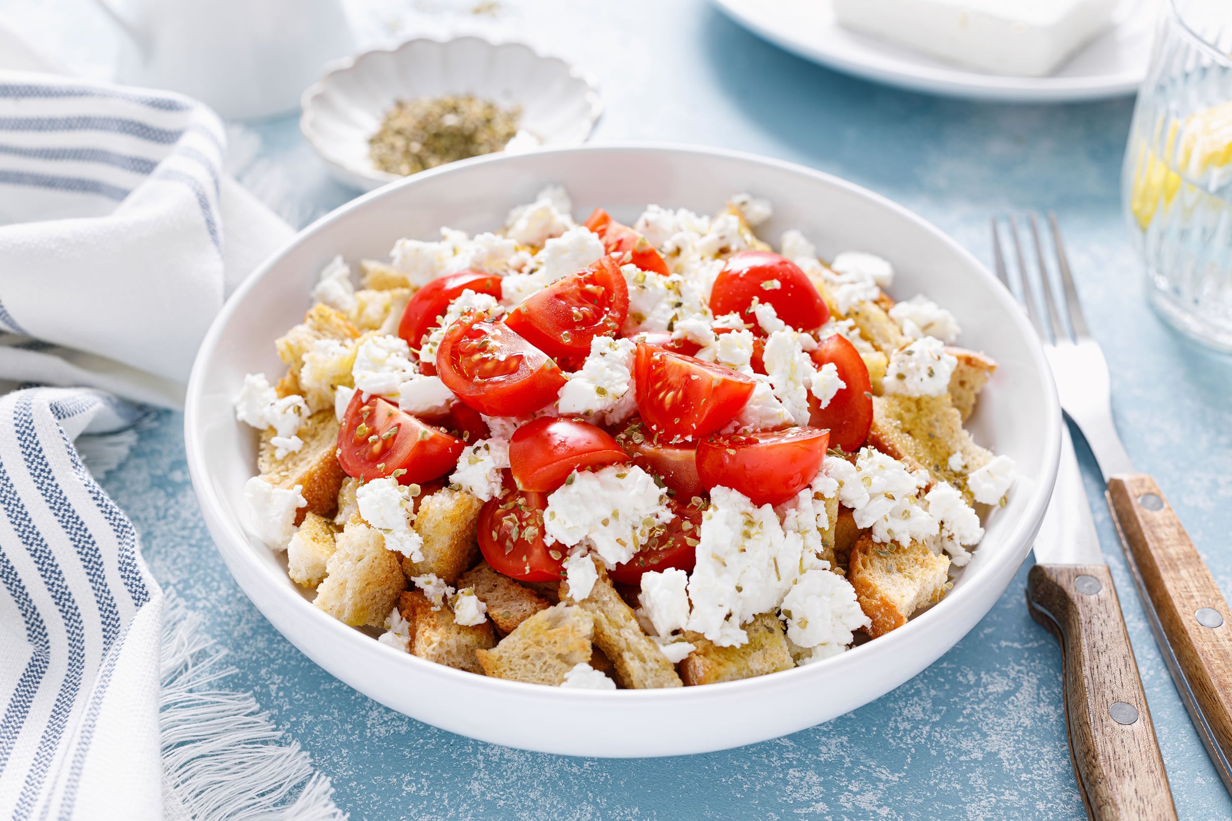 Dakos Cretan salad and Greek food products