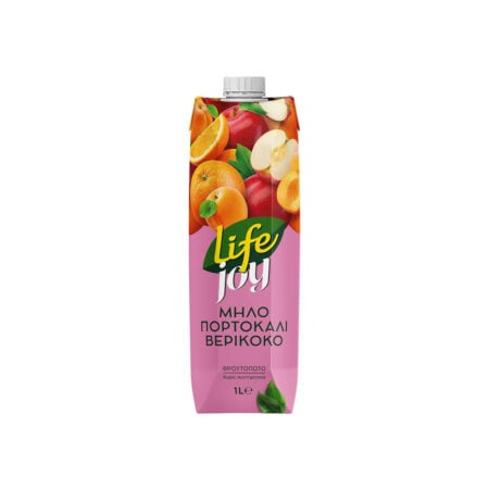 Life Joy apple orange apricot fruit drink