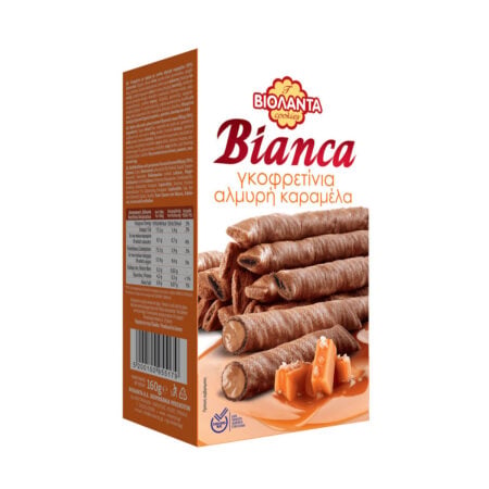 violanta bianca salted caramel wafer rolls