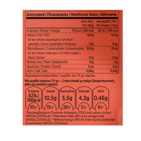 Chrysi Zymi Apple and Cinnamon Mini Strudel 500g