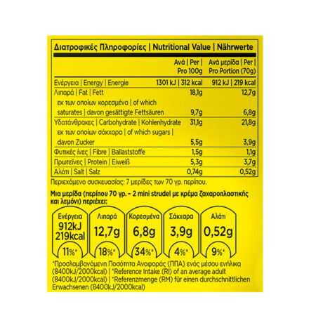 Chrysi Zymi Lemon and Cream Mini Strudel 500g