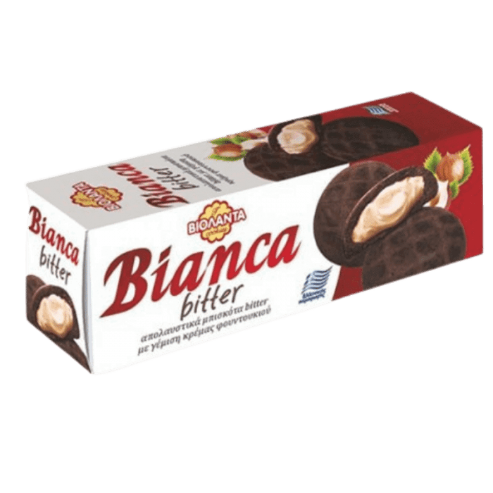 Violanta Bianca Bitter / Βιολάντα Μπισκότα με γέμιση κρέμας Φουντουκιού 135g