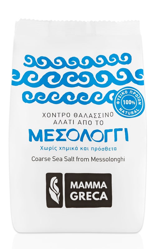 Mamma Greca Coarse Sea Salt from Messolonghi / Χοντρό θαλασσινό αλάτι από το Μεσολόγγι 400g