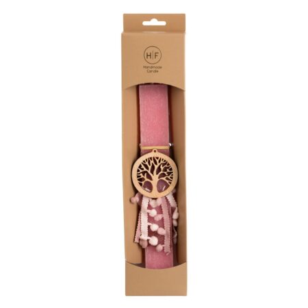 Easter Candle Handmade Wooden Tree of Life