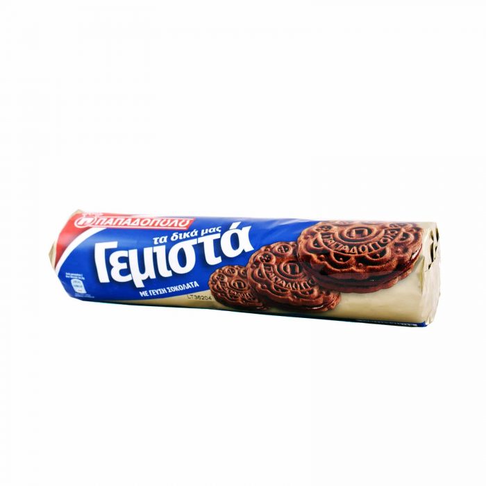 Papadopoulou Filled Biscuits Chocolate / Παπαδοπούλου Γεμιστά Μπισκότα Σοκολάτας 200g