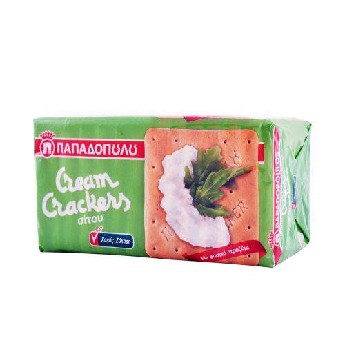 Papadopoulou Cream Crackers Sugar Free / Κράκερς χωρίς ζάχαρη 165g