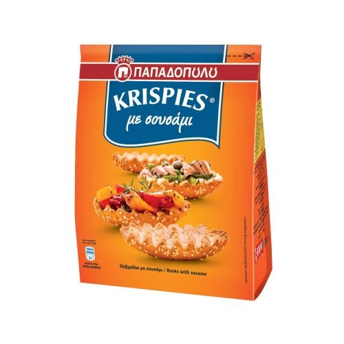 Papadopoulou Krispies With Sesame Seeds / Παπαδοπούλου Παξιμαδάκια με σουσάμι 200g