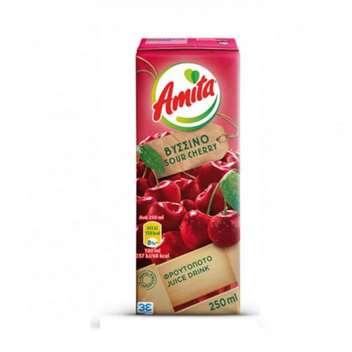 Amita Juice Froutopoto Sour Cherry / Φρουτοποτό Βύσσινο 250ml