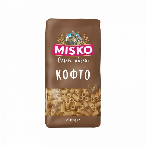 Misko Tubetti Whole Wheat / Πάστα Ζυμαρικών Ολικής Άλέσης Κοφτό 500g