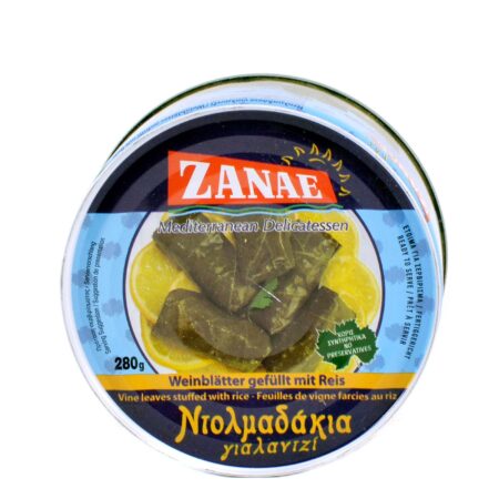 Zanae Vine Leaves Stuffed with Rice / Ντολμαδάκια Γιαλαντζί 280g