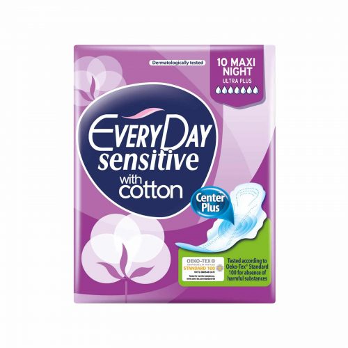 EveryDay Sensitive with Cotton Max Night Ultra Plus / Σερβιέτες 10 Τεμ