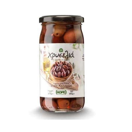 Chryselia Kalamata Olives / Χρυσελιά Ελιές Καλαμών 215g