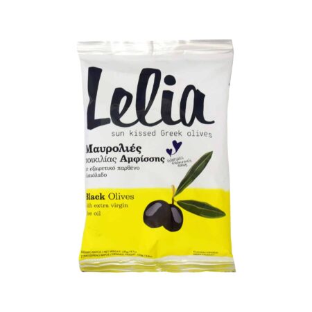 Lelia Black Olives in Olive oil / Λέλια Μαυροελιές σε Ελαιόλαδο 250g