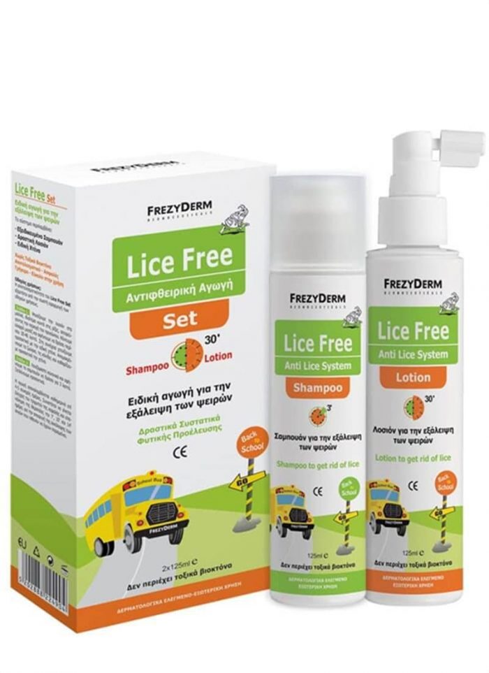 Frezyderm Lice Free Set (Shampoo & Lotion) / Παιδικά Προϊόντα για Ψείρες (Σαμπουάν & Λοτιόν) 2x125ml