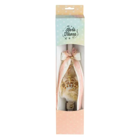 Easter Candle Golden Crown Keychain