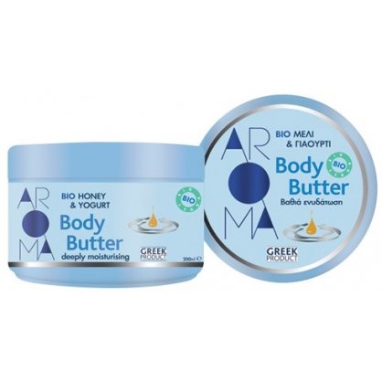 Aroma Bio Honey & Yoghurt Deeply Moisturizing Body Butter / Κρέμα Σώματος με Μέλι και Γιαούρτι 200ml