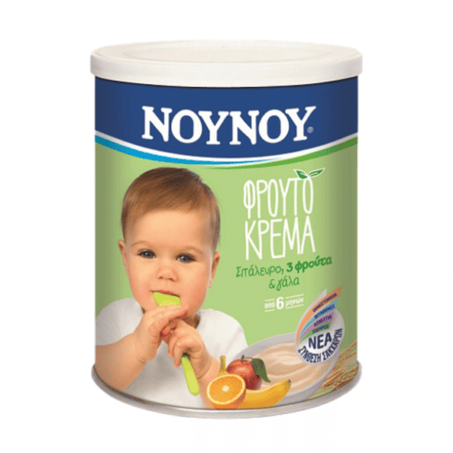 Noynoy Wheat Cereal with Milk and Fruits / ΝΟΥΝΟΥ Κρέμα παιδική με 3 φρούτα 300g