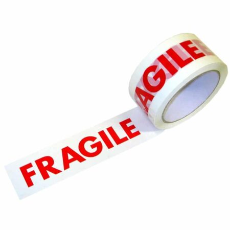 FRAGILE printed tape 48mm x 66m (1 roll)