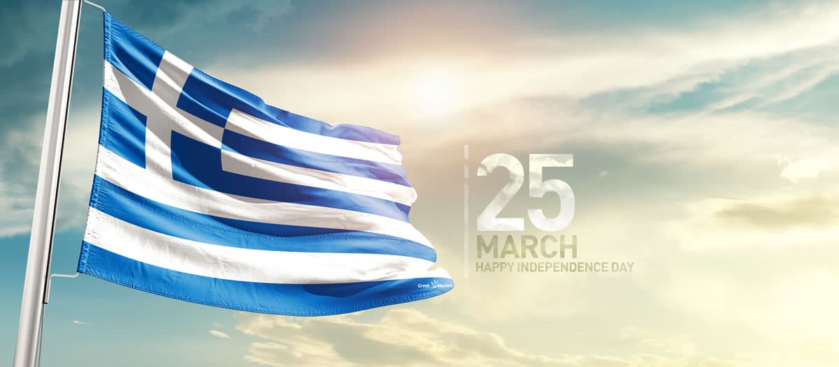 Greece 25 March Independence Day Greek Market Discount Celebration