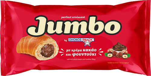 Jumbo Croissant with Rich Cocoa Cream and Hazelnut Filling / Κρουασάν με Κρέμα Κακάο και Φουντούκι 85g