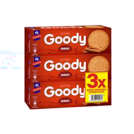 Allatini Goody cinnamon biscuits / Μπισκότα Κανέλας 3x185g
