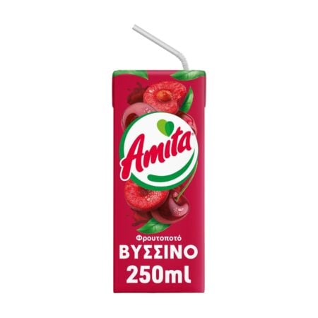 Amita Juice Froutopoto Sour Cherry / Φρουτοποτό Βύσσινο 250ml