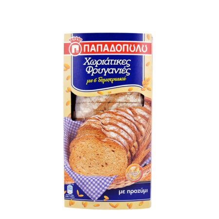 Papadopoulou Wholegrain Rusks with 6 Cereals.