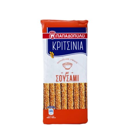Papadopoulou Kritsinia Breadsticks with Sesame / Κριτσίνια Σουσάμι 130g