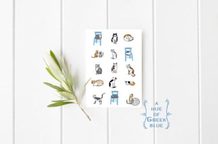 Greek Cats Design - Postcard (5-pack)